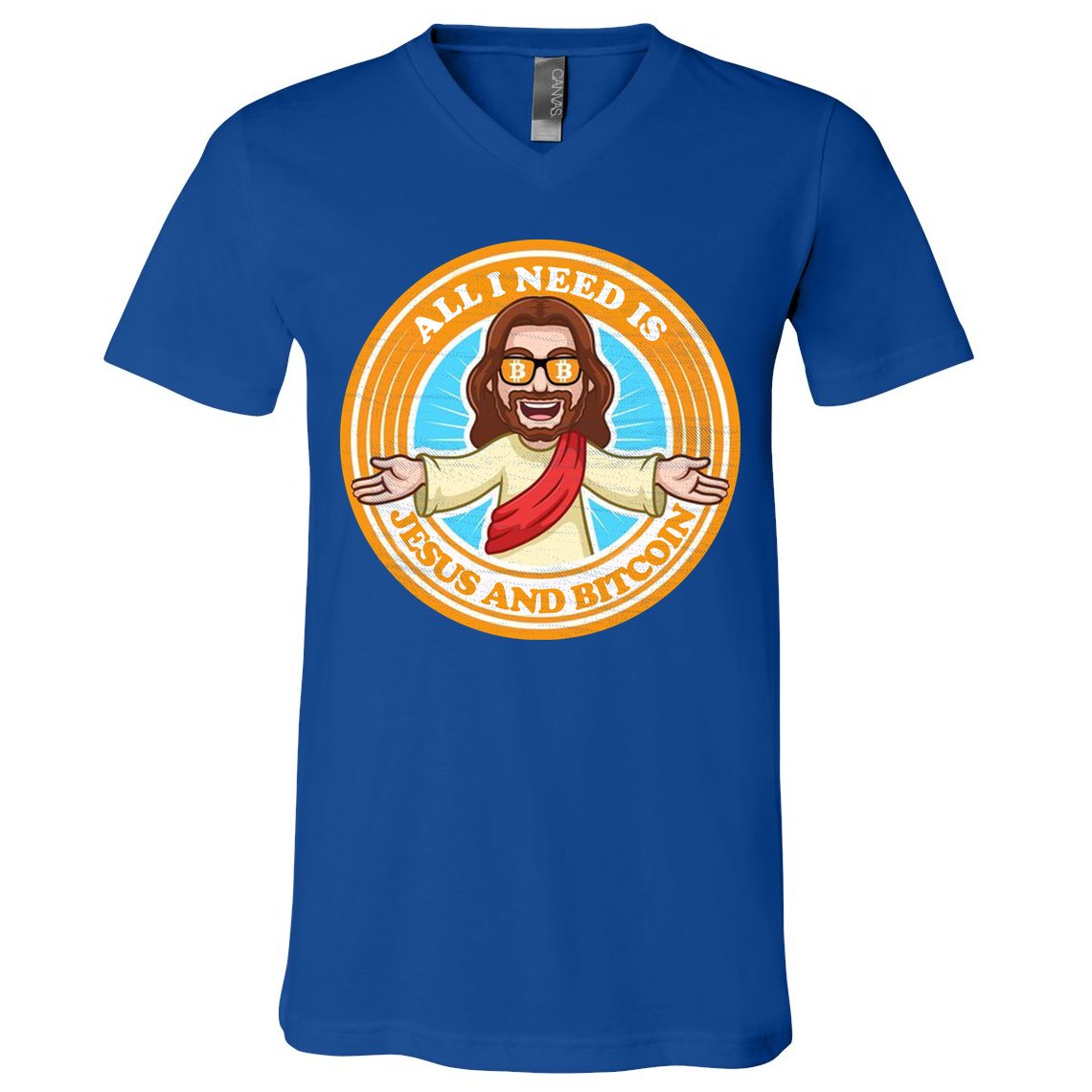 All You Need Is Jesus And Bitcoin V-Neck T-Shirt