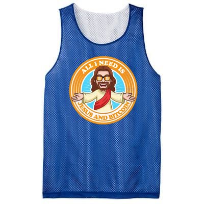 All You Need Is Jesus And Bitcoin Mesh Reversible Basketball Jersey Tank