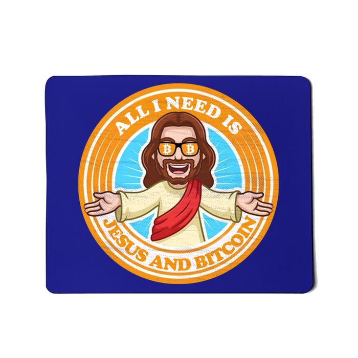 All You Need Is Jesus And Bitcoin Mousepad