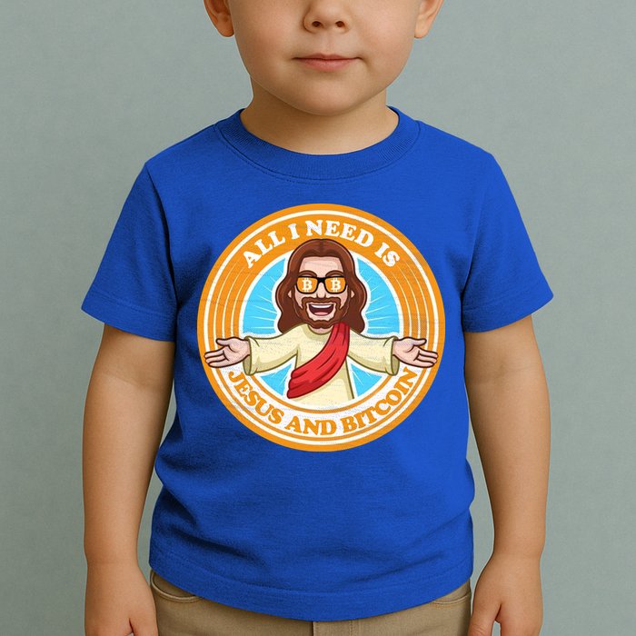 All You Need Is Jesus And Bitcoin Toddler T-Shirt