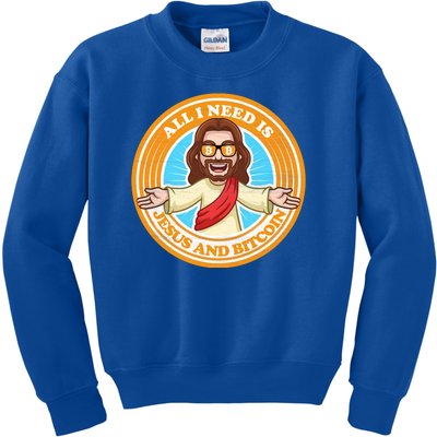 All You Need Is Jesus And Bitcoin Kids Sweatshirt