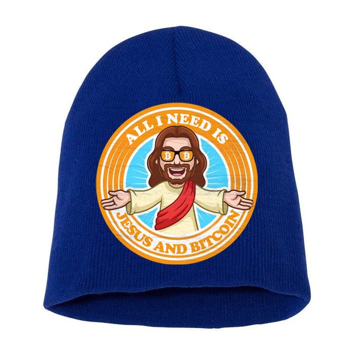 All You Need Is Jesus And Bitcoin Short Acrylic Beanie