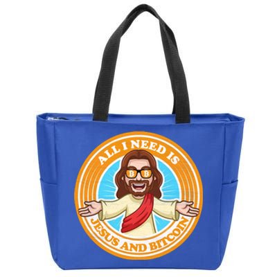 All You Need Is Jesus And Bitcoin Zip Tote Bag