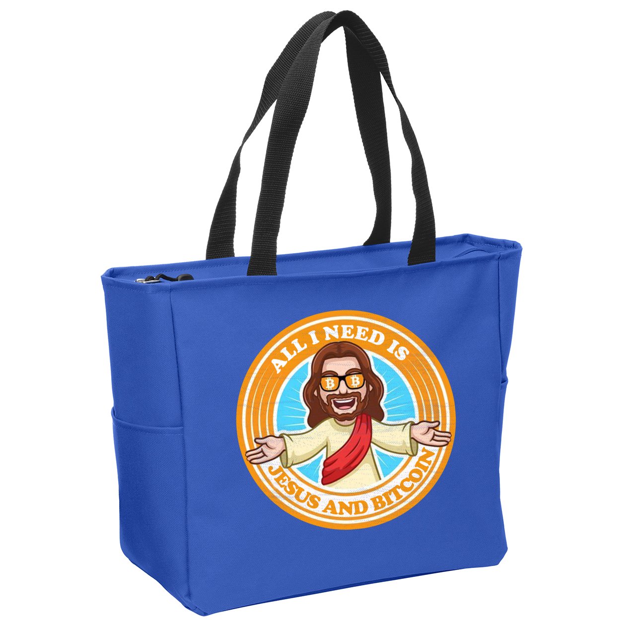 All You Need Is Jesus And Bitcoin Zip Tote Bag