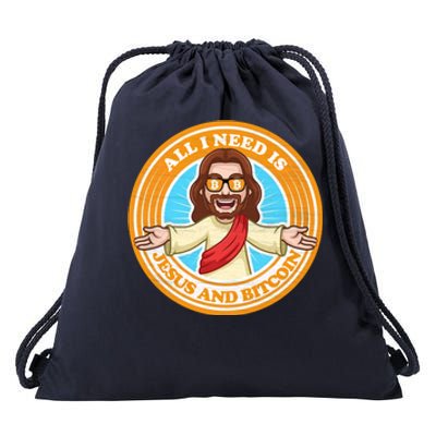 All You Need Is Jesus And Bitcoin Drawstring Bag