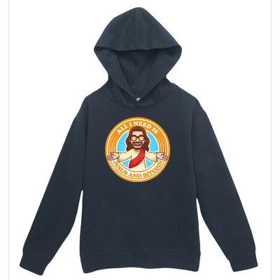 All You Need Is Jesus And Bitcoin Urban Pullover Hoodie