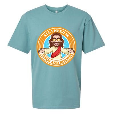 All You Need Is Jesus And Bitcoin Sueded Cloud Jersey T-Shirt