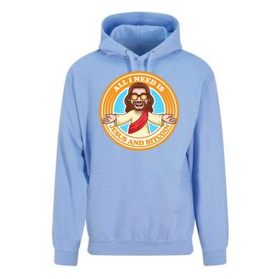 All You Need Is Jesus And Bitcoin Unisex Surf Hoodie