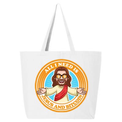 All You Need Is Jesus And Bitcoin 25L Jumbo Tote