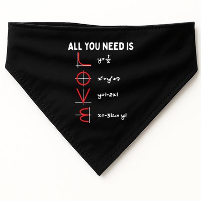 All You Need Is Love Math Valentines Day Mathematics Teacher Great Gift USA-Made Doggie Bandana