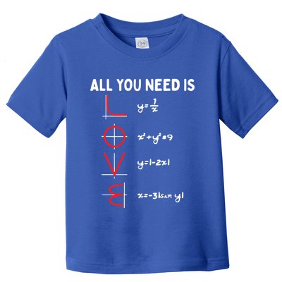 All You Need Is Love Math Valentines Day Mathematics Teacher Great Gift Toddler T-Shirt