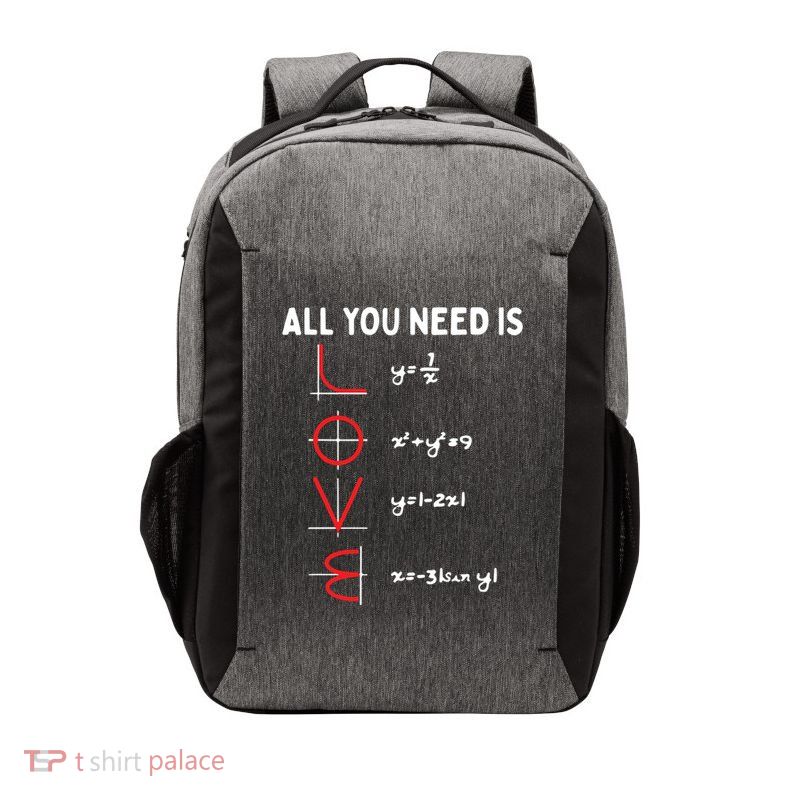 All You Need Is Love Math Valentines Day Mathematics Teacher Great Gift Vector Backpack