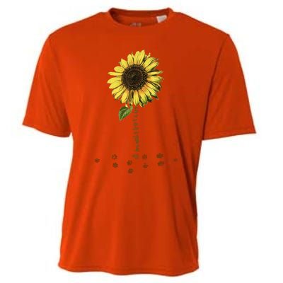 All You Need Is A Dog And Love Sunflower Paw Prints Gift Cooling Performance Crew T-Shirt