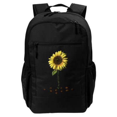 All You Need Is A Dog And Love Sunflower Paw Prints Gift Backpack