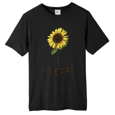 All You Need Is A Dog And Love Sunflower Paw Prints Gift Tall Fusion ChromaSoft Performance T-Shirt