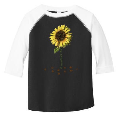 All You Need Is A Dog And Love Sunflower Paw Prints Gift Toddler Fine Jersey T-Shirt