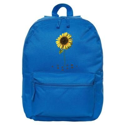 All You Need Is A Dog And Love Sunflower Paw Prints Gift 16 in Basic Backpack