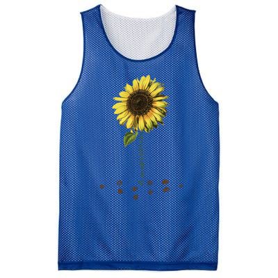 All You Need Is A Dog And Love Sunflower Paw Prints Gift Mesh Reversible Basketball Jersey Tank