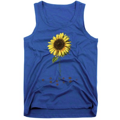 All You Need Is A Dog And Love Sunflower Paw Prints Gift Tank Top