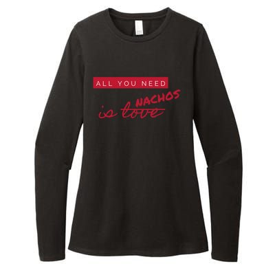 All You Need Is Nachos Not Love Funny Antigiftvalentine's Day Cool Gift Womens CVC Long Sleeve Shirt