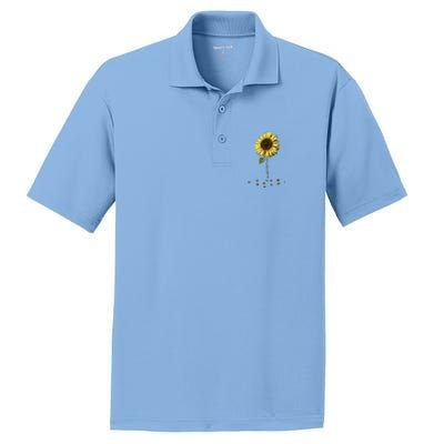 All You Need Is A Dog And Love Sunflower Paw Prints Gift PosiCharge RacerMesh Polo