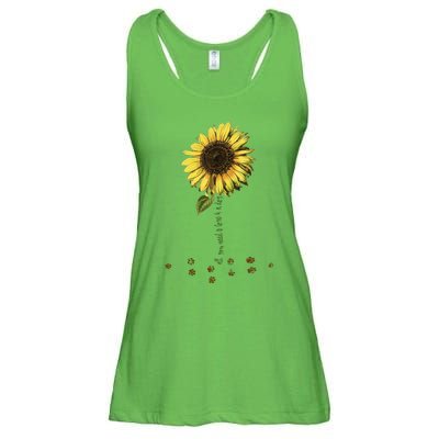 All You Need Is A Dog And Love Sunflower Paw Prints Gift Ladies Essential Flowy Tank