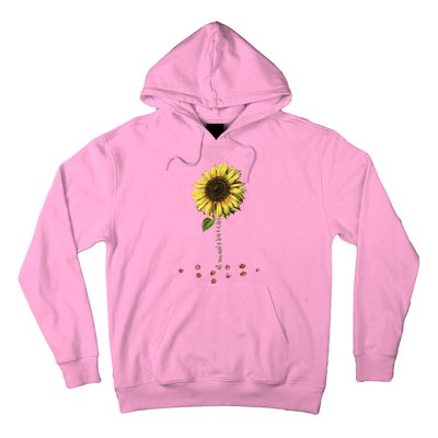 All You Need Is A Dog And Love Sunflower Paw Prints Gift Hoodie