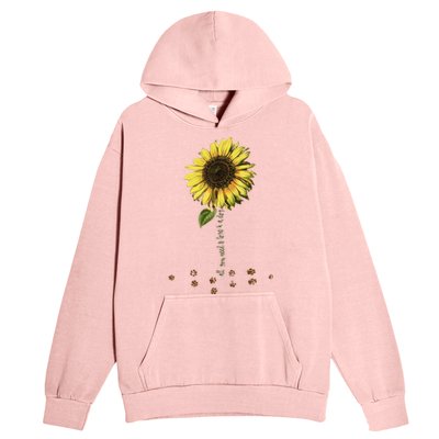 All You Need Is A Dog And Love Sunflower Paw Prints Gift Urban Pullover Hoodie