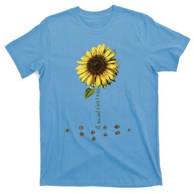 All You Need Is A Dog And Love Sunflower Paw Prints Gift T-Shirt