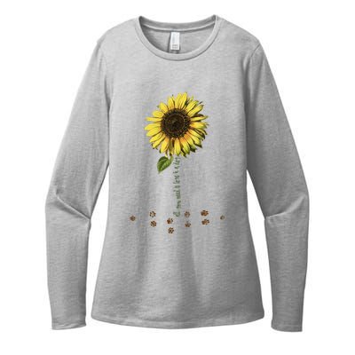 All You Need Is A Dog And Love Sunflower Paw Prints Gift Womens CVC Long Sleeve Shirt