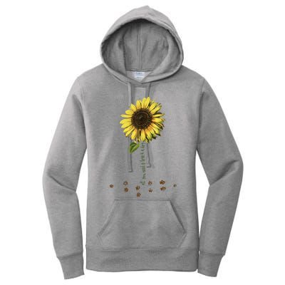 All You Need Is A Dog And Love Sunflower Paw Prints Gift Women's Pullover Hoodie