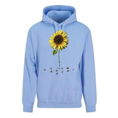 All You Need Is A Dog And Love Sunflower Paw Prints Gift Unisex Surf Hoodie