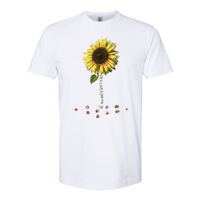 All You Need Is A Dog And Love Sunflower Paw Prints Gift Softstyle CVC T-Shirt