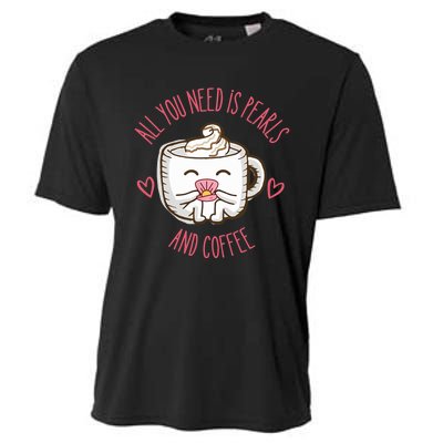 All You Need Is Pearls And Coffee Cooling Performance Crew T-Shirt