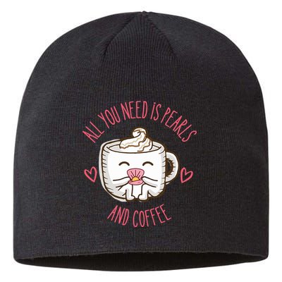 All You Need Is Pearls And Coffee Sustainable Beanie