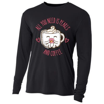 All You Need Is Pearls And Coffee Cooling Performance Long Sleeve Crew