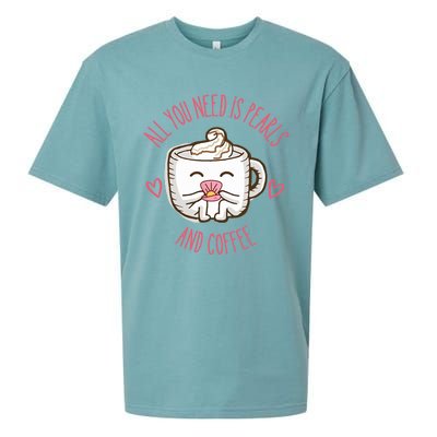 All You Need Is Pearls And Coffee Sueded Cloud Jersey T-Shirt