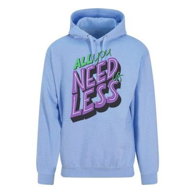 All You Need Is Less Hippies 70s Great Gift Unisex Surf Hoodie