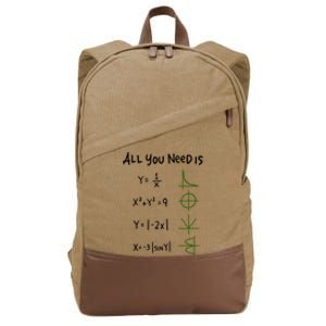 All You Need Is Love And Math Gift Cotton Canvas Backpack