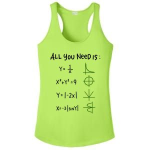 All You Need Is Love And Math Gift Ladies PosiCharge Competitor Racerback Tank