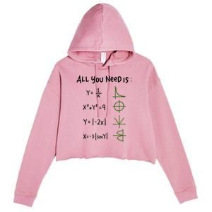 All You Need Is Love And Math Gift Crop Fleece Hoodie