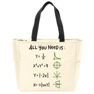 All You Need Is Love And Math Gift Zip Tote Bag