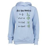 All You Need Is Love And Math Gift Womens Funnel Neck Pullover Hood