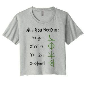 All You Need Is Love And Math Gift Women's Crop Top Tee