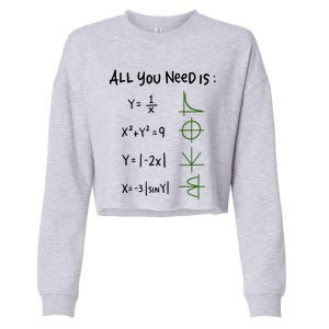 All You Need Is Love And Math Gift Cropped Pullover Crew