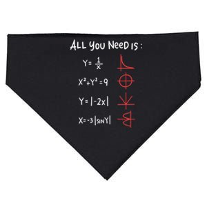 All You Need Is Love Math Cleveres Trigometry Design Meaningful Gift USA-Made Doggie Bandana