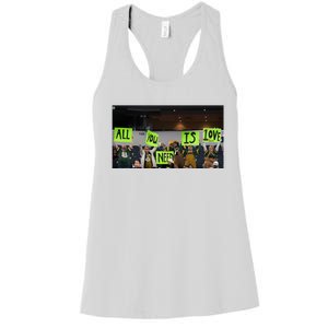 All You Need Is Love And His Pack Green Bay Packer Women's Racerback Tank