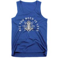 All You Need Is Less Dog Yoga Minimalist Zen Dog Tank Top