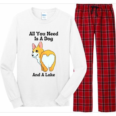 All You Need Is A Dog And A Lake Long Sleeve Pajama Set