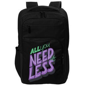 All You Need Is Less Hippies 70s Gift Impact Tech Backpack